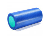 Ролик для йоги полнотелый 2-х цветный, 60х15x15см Sportex PEF60-B синий\зеленый