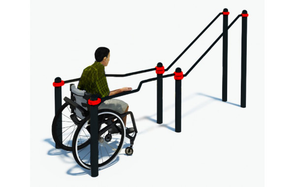 Брусья в подъем для инвалидов в кресло-колясках W-8.03 Hercules 5205 600_380