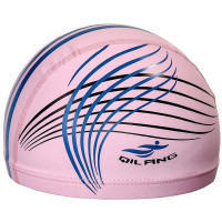 Шапочка для плавания Sportex с принтом ПУ E36890-2 розовый