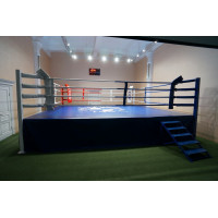 Ринг боксерский на помосте Atlet 8х8 м, высота 1 м, три лестницы,боевая зона 6,1х6,1 м IMP-A435