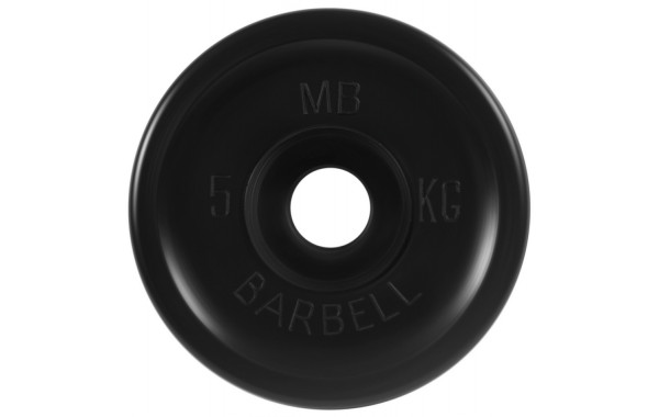 Диск олимпийский d51мм евро-классик MB Barbell MB-PltBE-5 5 кг черный 600_380