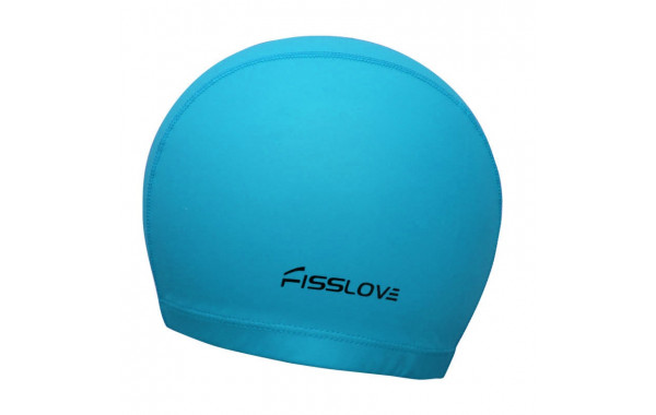 Шапочка для плавания Sportex R18191 Fisslove (ПУ) голубая 600_380