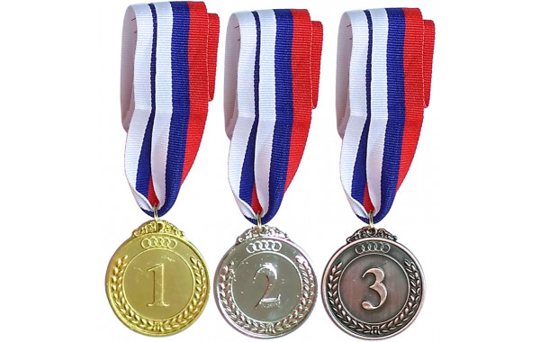 Медаль Sportex 3 место (d5 см, лента триколор в комплекте) F18540 600_380