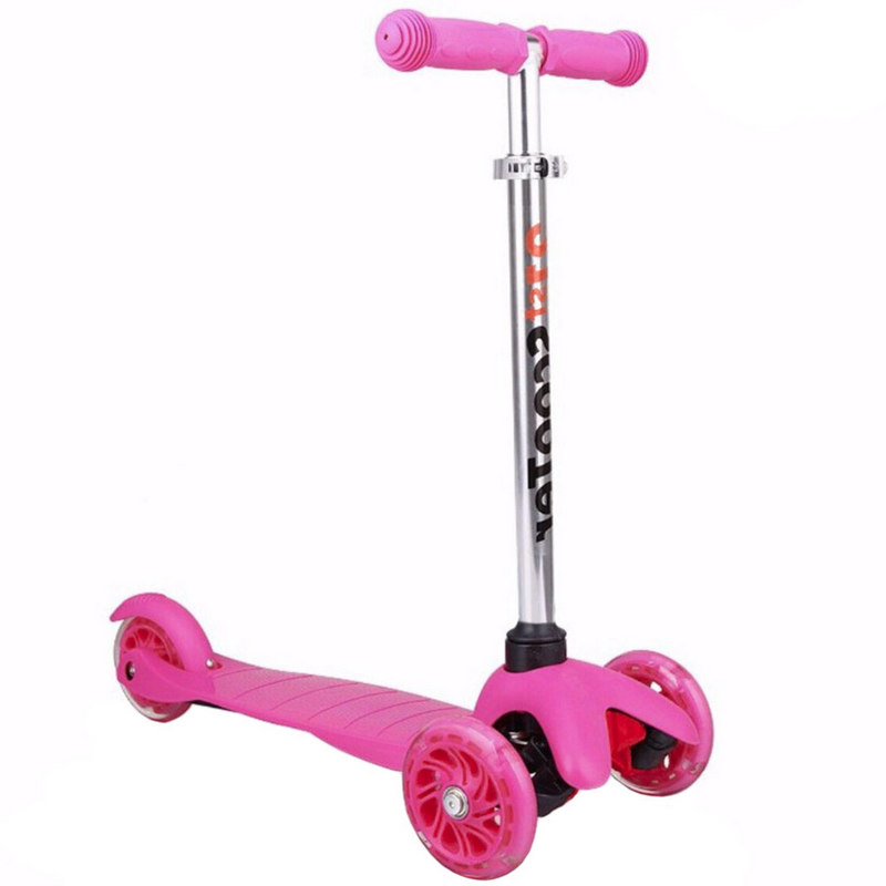 фото Самокат 3-х колесный scooter f18399 (розовый)