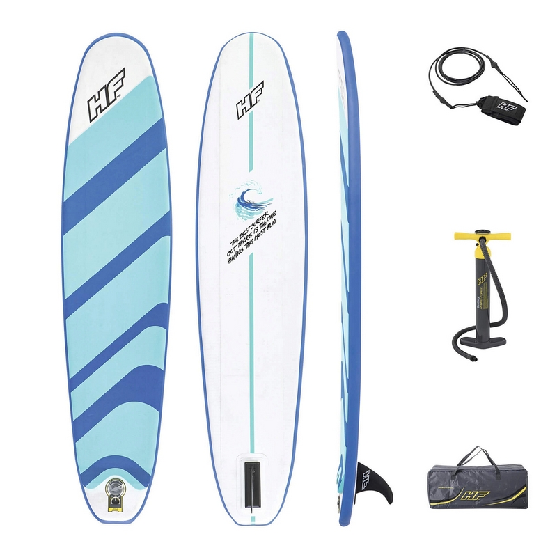 фото Sup-доска compact surf, 243x57x7см, насос, сумка, страховочный трос bestway 65336