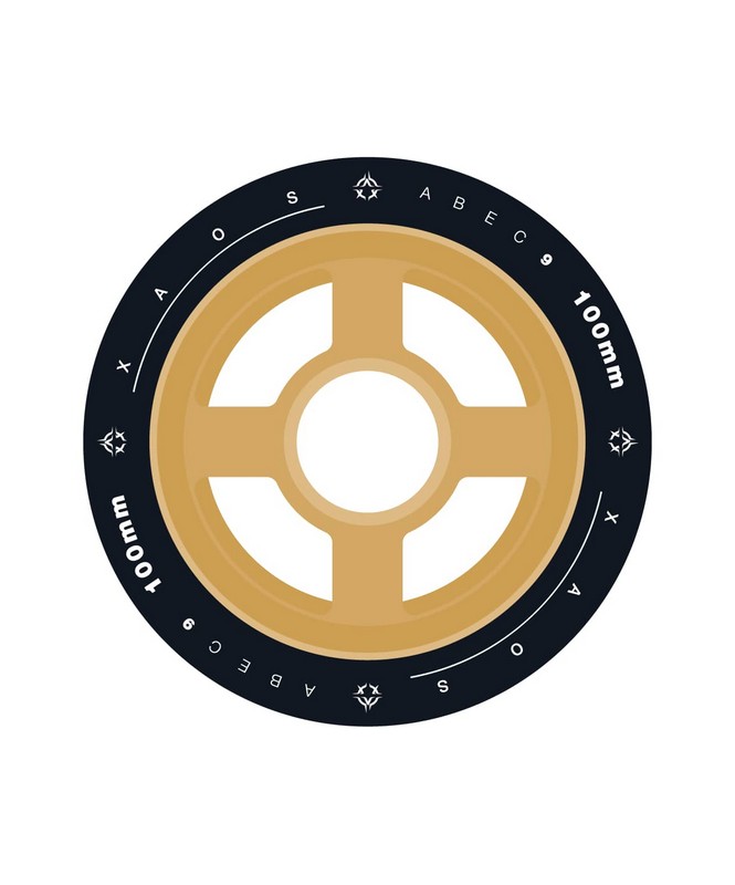фото Колесо для трюкового самоката xaos plus gold 100 mm