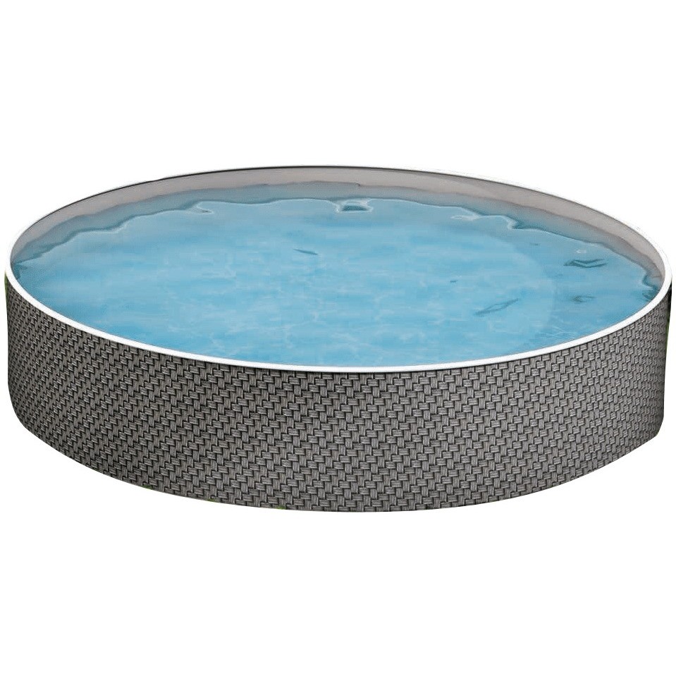 фото Морозоустойчивый бассейн azuro rattan круглый 3,6х1,2 м basic