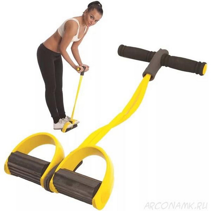 фото Тренажёр для тела с эспандерами (серый) фитнес-тренер body trimmer/pull reducer c28943 nobrand
