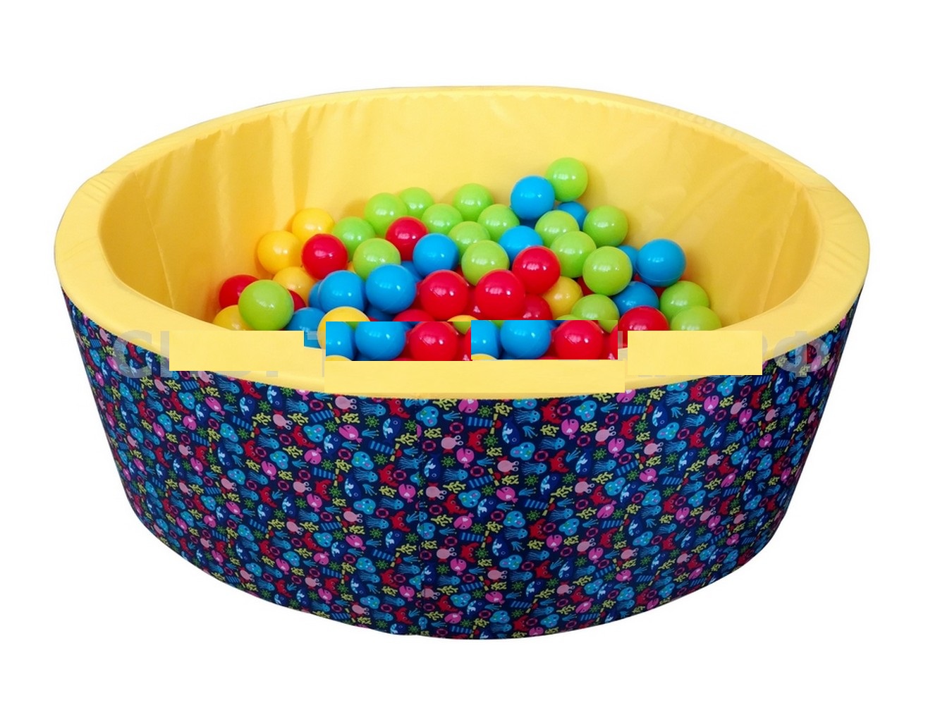 фото Сухой бассейн круглый набор в сумке с шарами 100шт фси 10399
