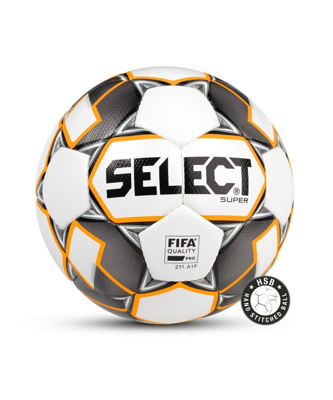 фото Мяч футбольный select fifa 812117-009, №5, белый/серый/оранжевый