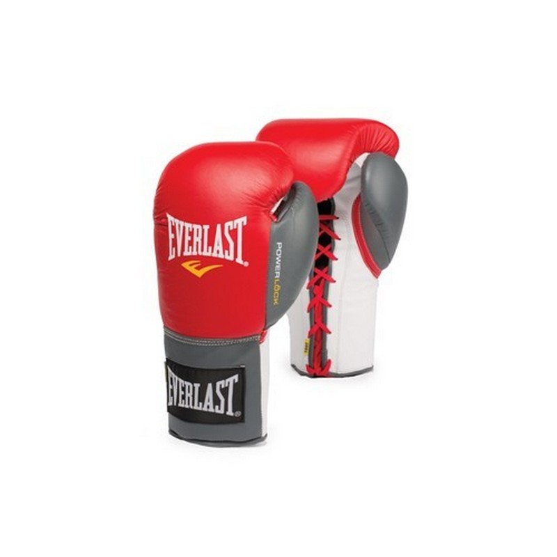 фото Перчатки боевые everlast powerlock 10oz xl черный/серый