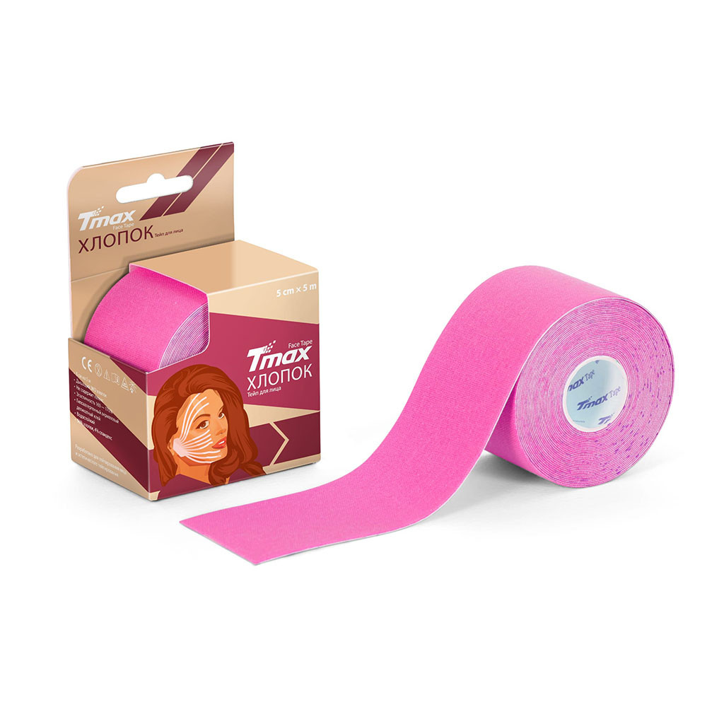 фото Тейп кинезиологический tmax beauty tape (5cmw x 5ml), хлопок, розовый