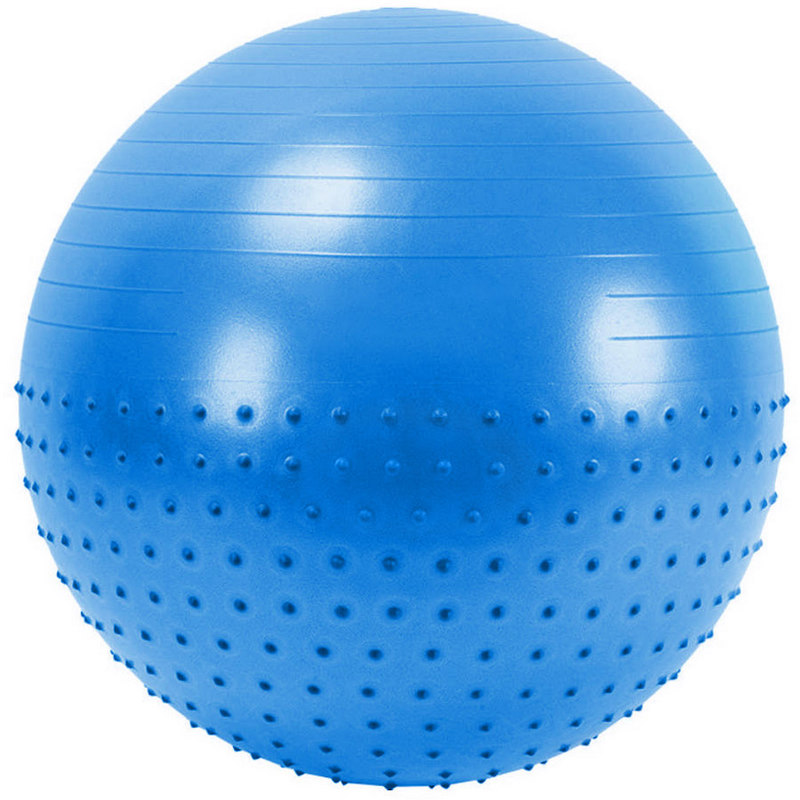 фото Мяч гимнастический anti-burst полу-массажный 65 см fbx-65-3, синий nobrand