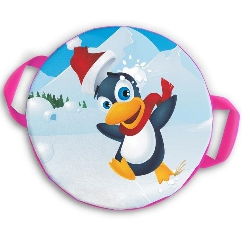 фото Ледянка мягкая круглая combosport d=35 см веселый пингвинчик