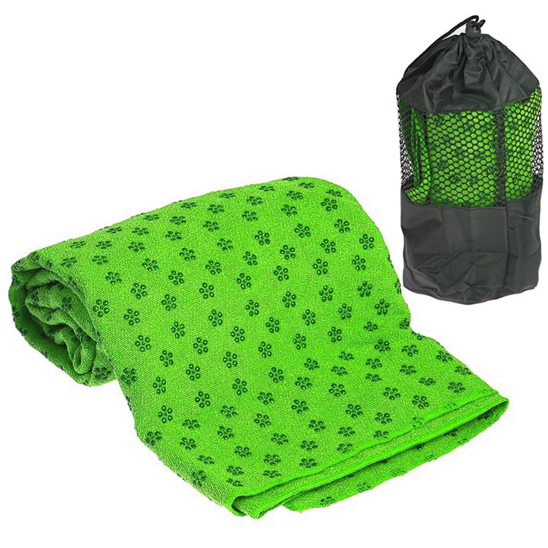 фото Полотенце для йоги 183х63 см, с сумкой для переноски c28849-6 зеленое nobrand