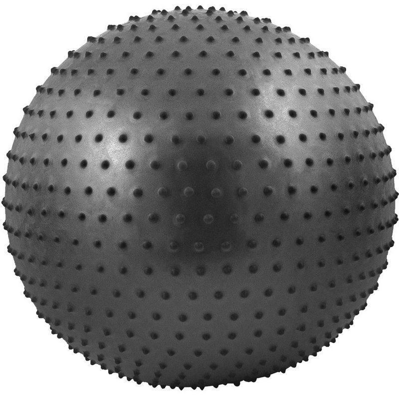 фото Мяч гимнастический anti-burst массажный 55 см fbm-55-8, черный nobrand