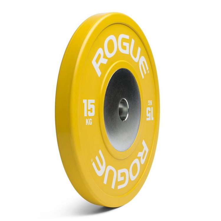 фото Диск бамперный rogue d50мм цветной 15 кг rogue fitness