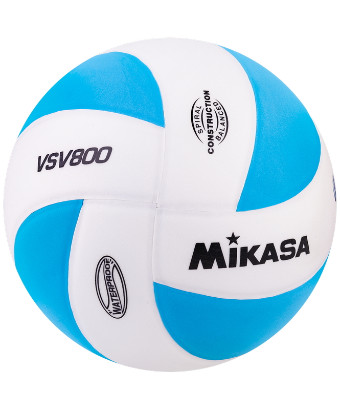 фото Волейбольный мяч тренировочный mikasa vsv800 wb р.5 бело-голубой