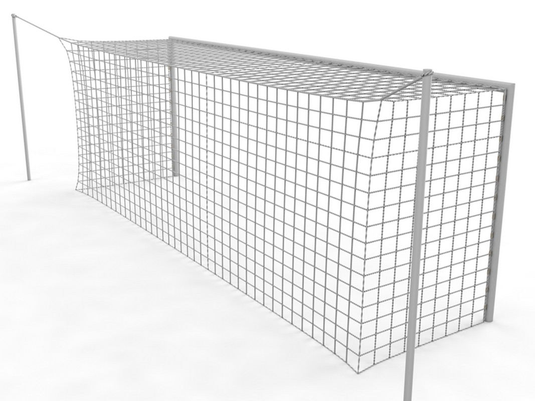 фото Ворота футбольные стационарные с стойками натяжения для сетки glav 15.104 (732x244) шт