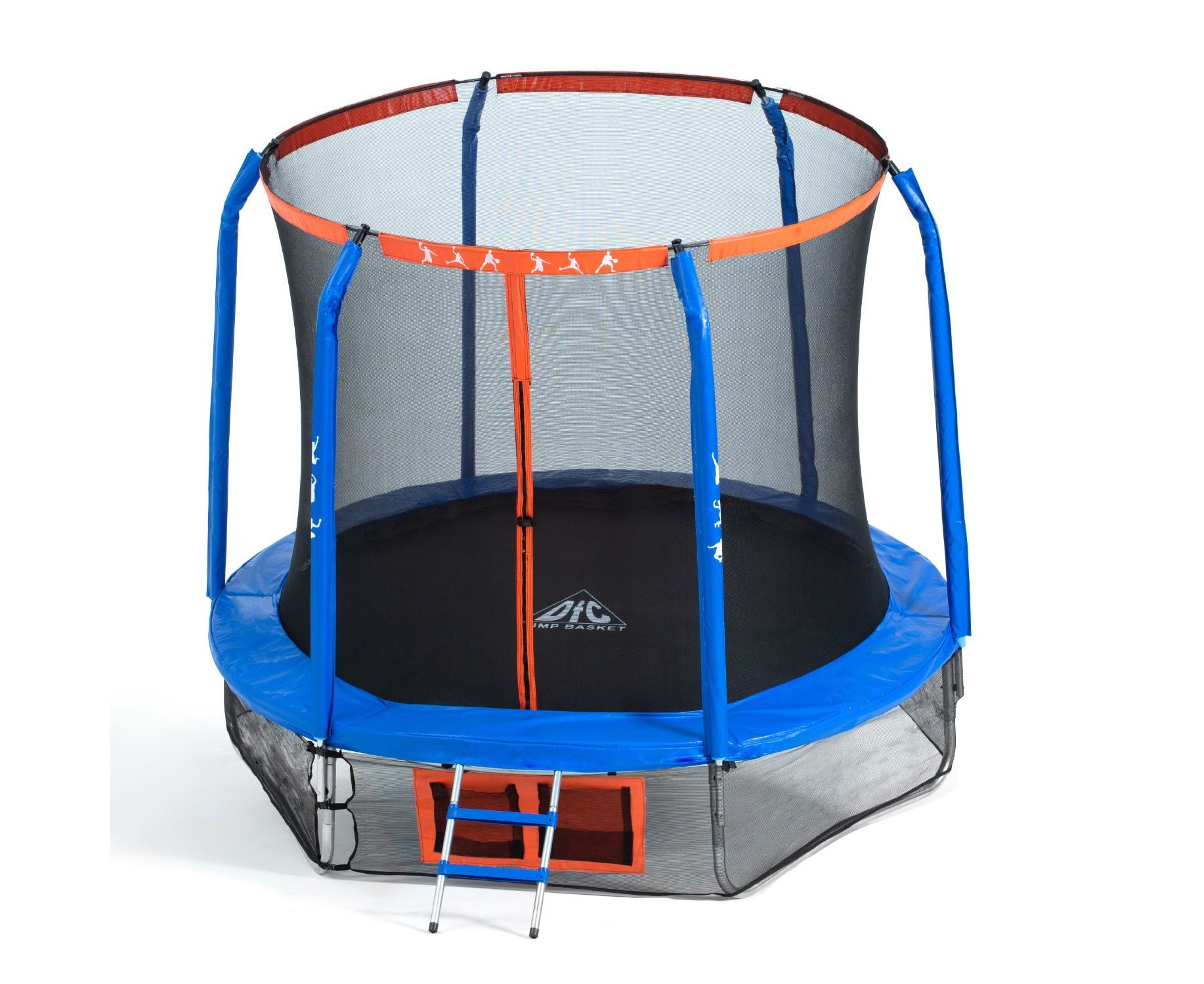 фото Батут dfc jump basket 14ft внутр.сетка, лестница (427cм) 14ft-jbsk-b