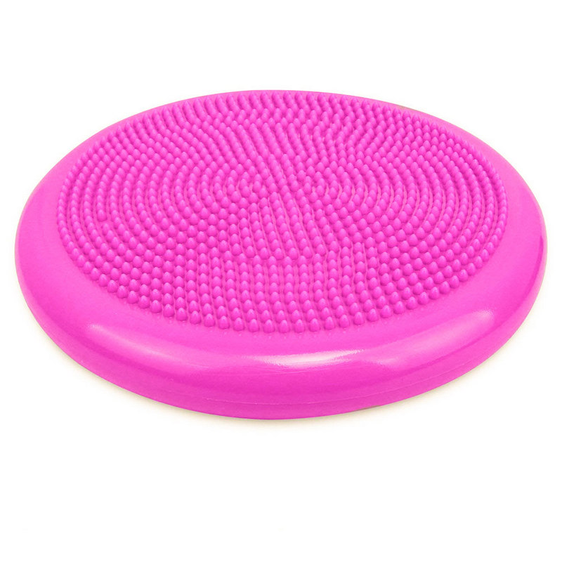 фото Полусфера массажная овальная надувная sportex + насос c33514-4 (розовая) (пвх) d-33см