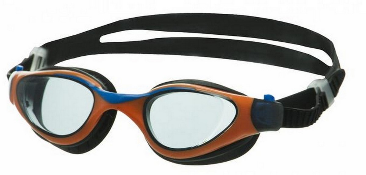 Очки для плавания Atemi M701 черный, оранжевый 1200_575