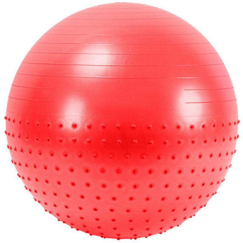 фото Мяч гимнастический anti-burst полу-массажный 75 см fbx-75-1, красный nobrand