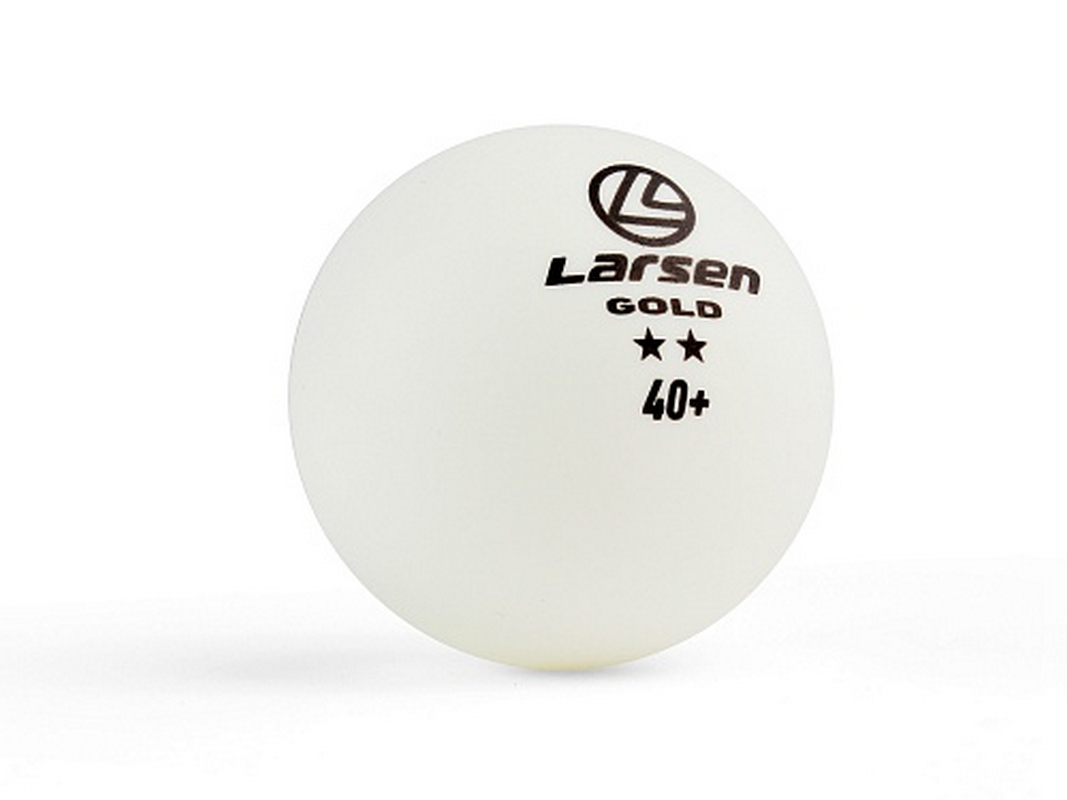 Шарики для настольного тенниса Gold 2 Star (6 шт.), ABS пластик Larsen 8332 белый 1067_800