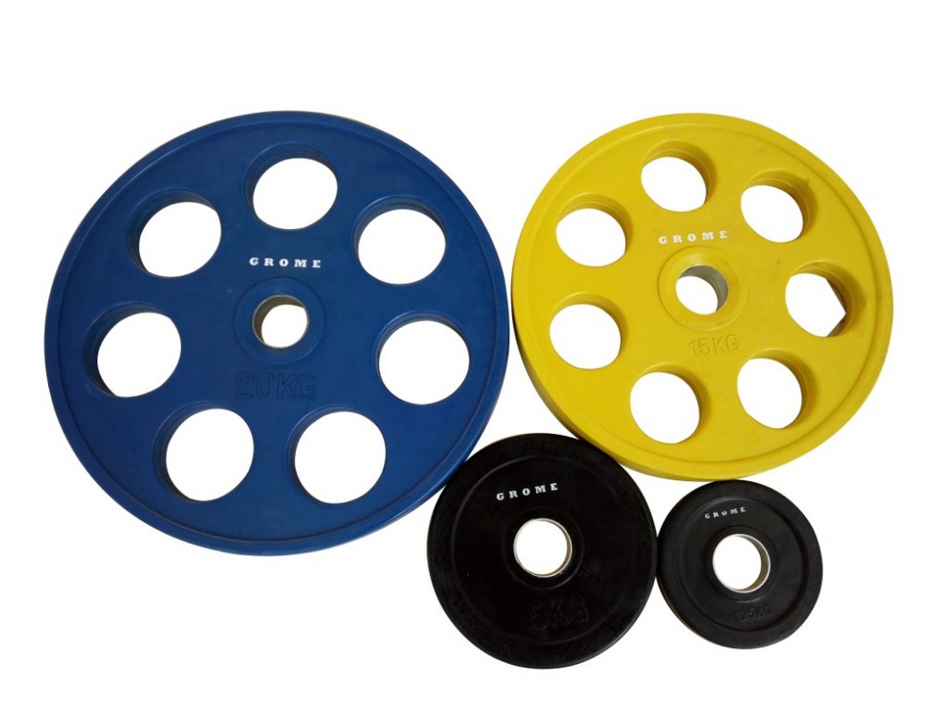 фото Диск олимпийский обрезиненный d 51 20 кг grome fitness wp013