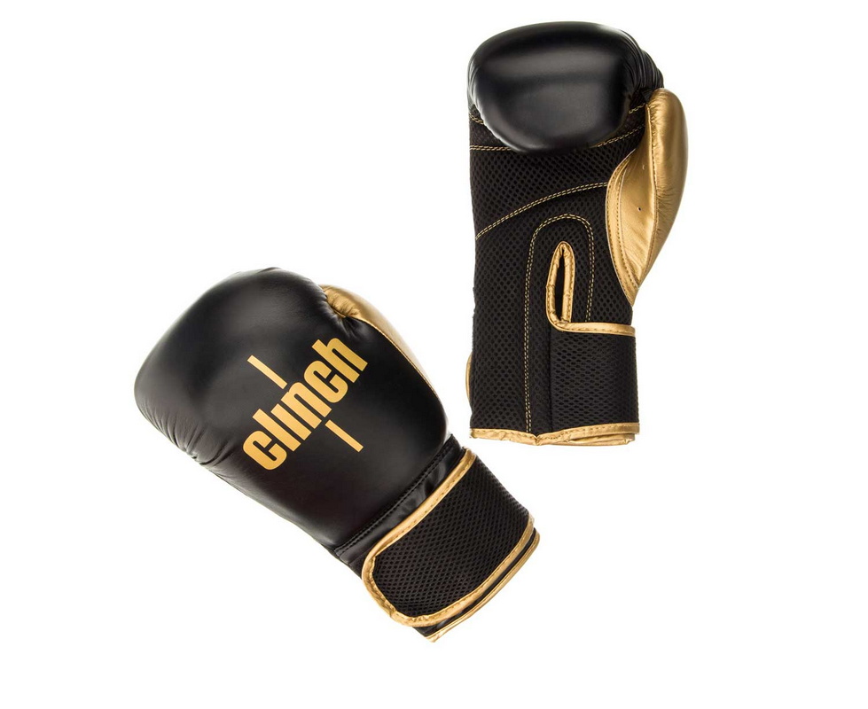 фото Боксерские перчатки clinch aero c135 черно/золотые 8 oz