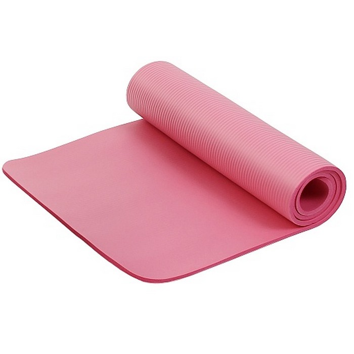 фото Коврик для фитнеса и йоги larsen nbr 183х60х1см розовый