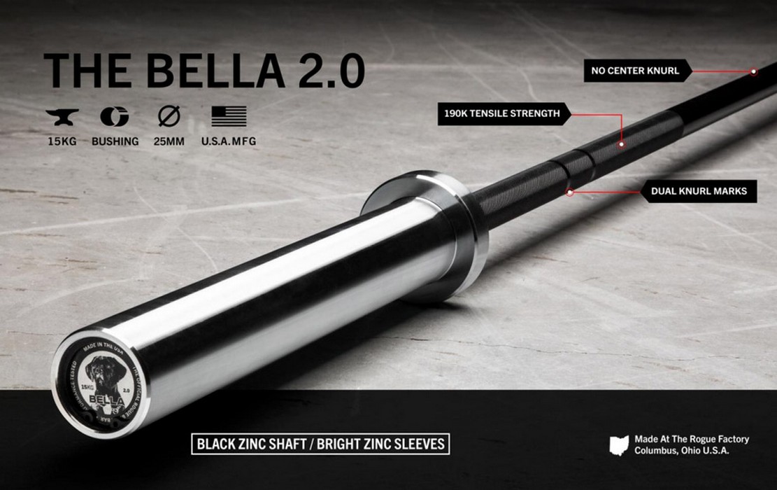 фото Гриф для штанги rogue fitness the bella woman bar 15 kg l220 см d50мм