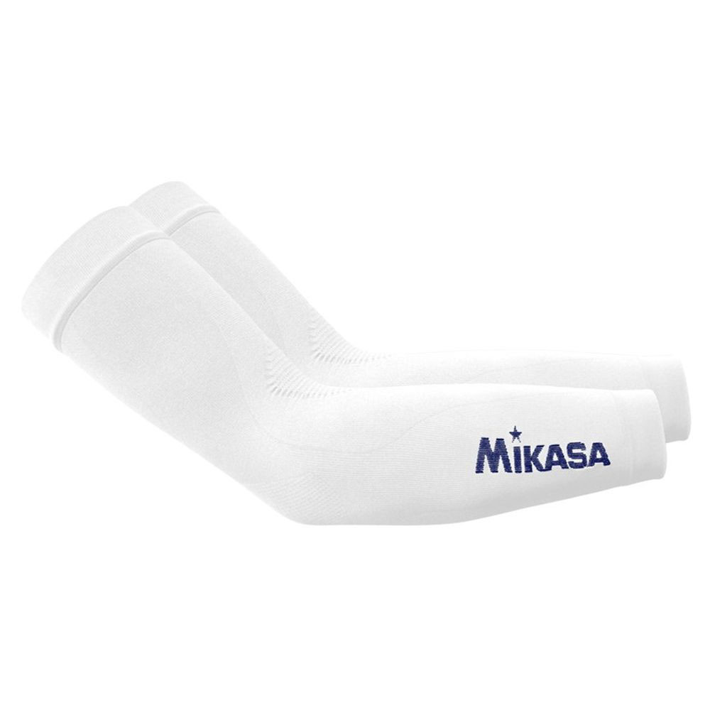 фото Нарукавники волейбольные компрессионные mikasa mt430-022-e, р.extra, полиамид, эластан, белый
