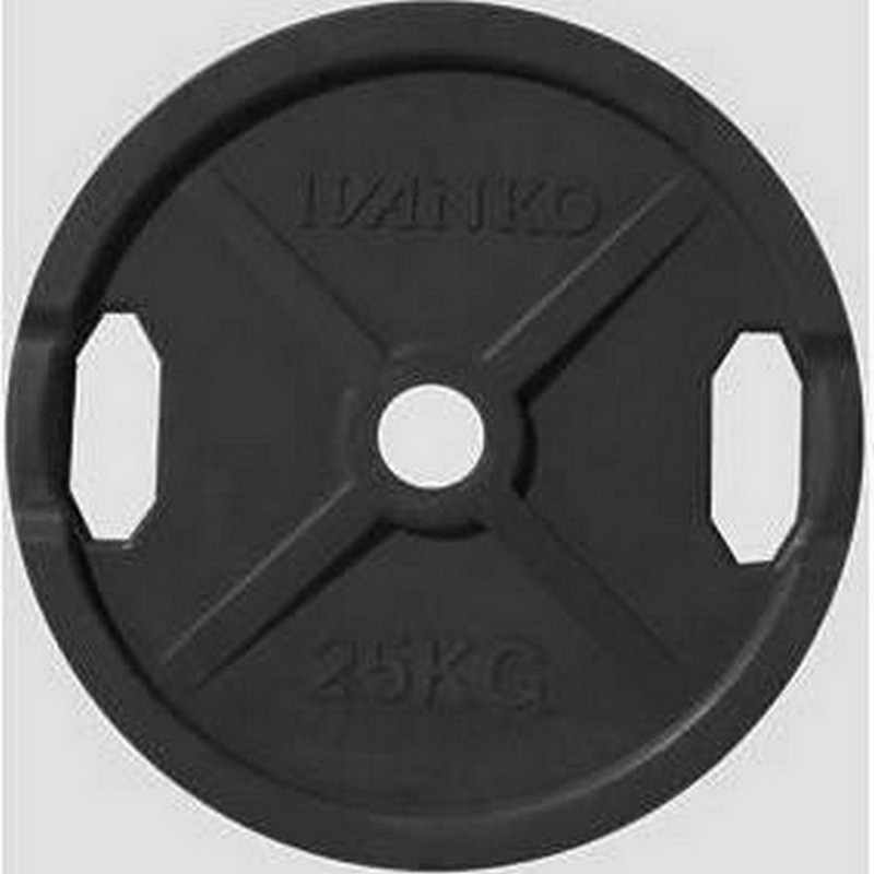 фото Диск обрезиненный 25 кг johns dr71022 - 25b черный