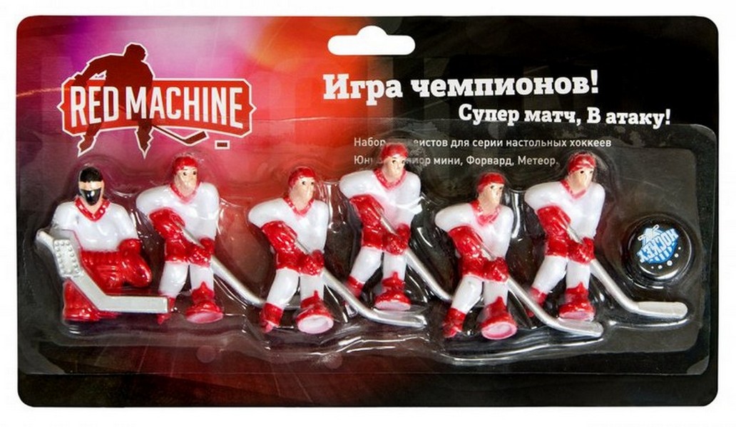 фото Комплект игроков с шайбой red machine юниор (красный)