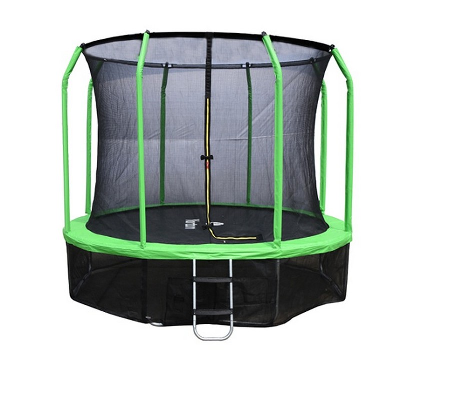 фото Батут yarton 12 ft 3,66 м с сеткой и лестницей (зеленый) yrt12ftgr