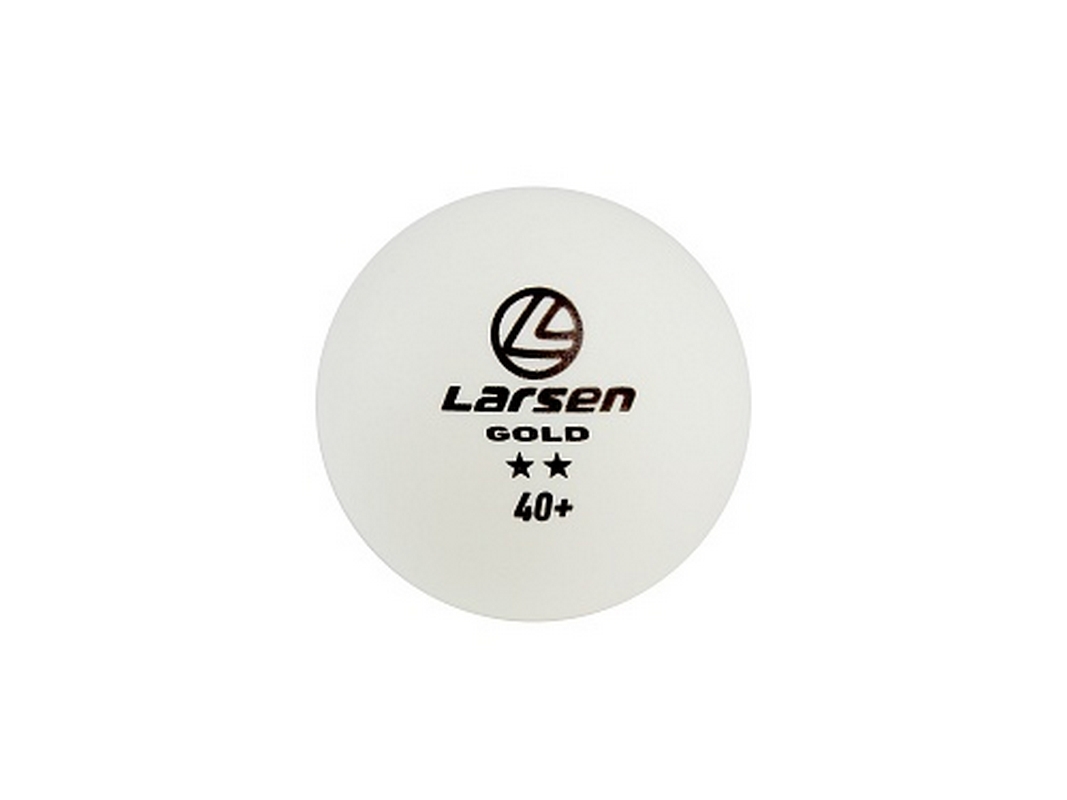 Шарики для настольного тенниса Gold 2 Star (6 шт.), ABS пластик Larsen 8332 белый 1067_800