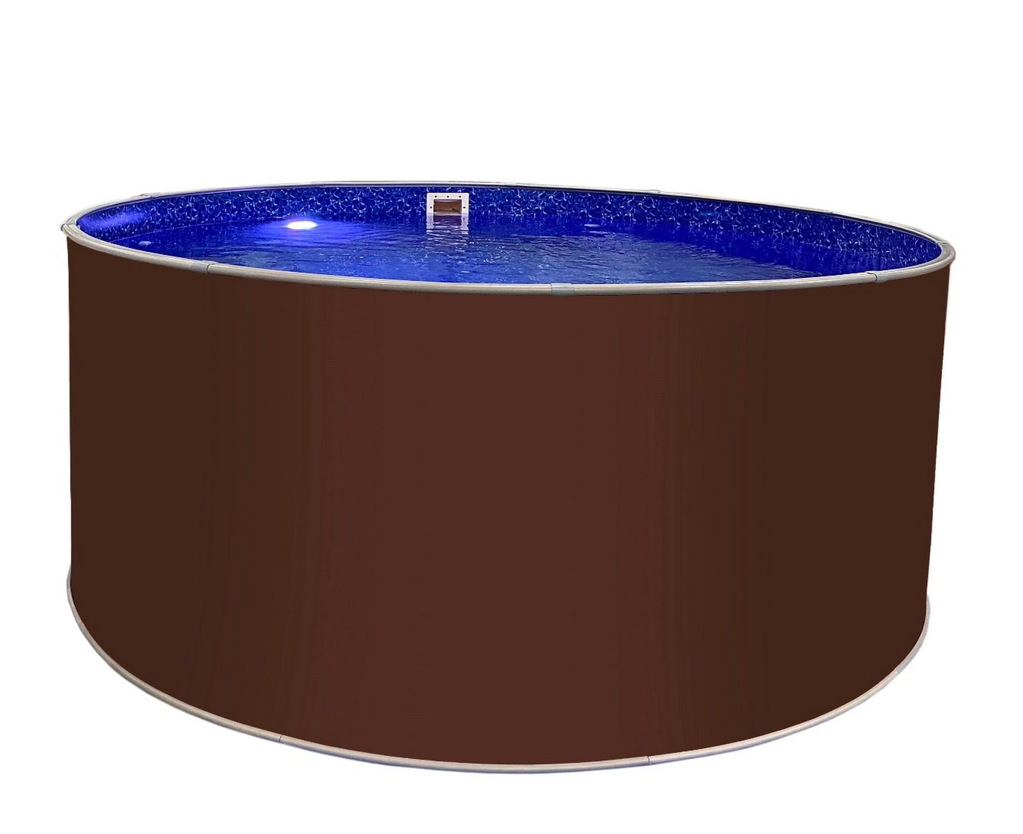 фото Круглый бассейн лагуна 450х125см тм820/45011 темный шоколад (ral 8017)