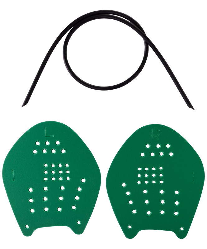 фото Лопатки для плавания longsail target, зеленый, m