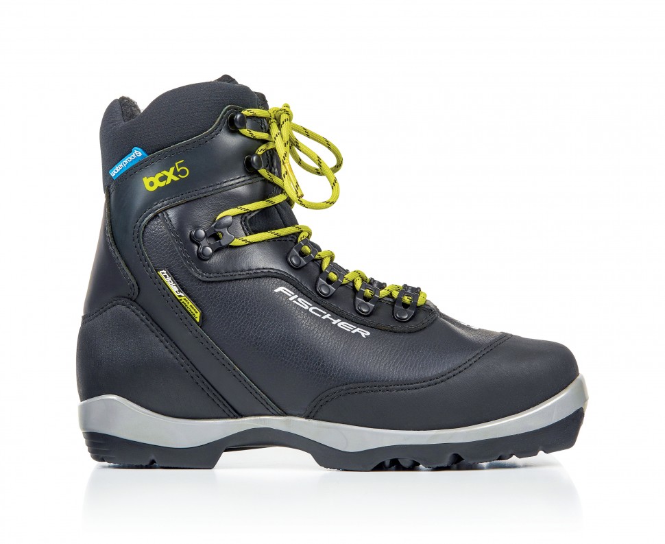 фото Лыжные ботинки fischer nnn bcx 5 waterproof (s38518) (черный/желтый)