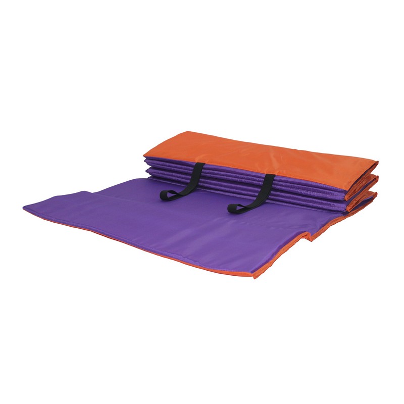 фото Коврик гимнастический body form bf-002 оранжевый-фиолетовый 180x60x1