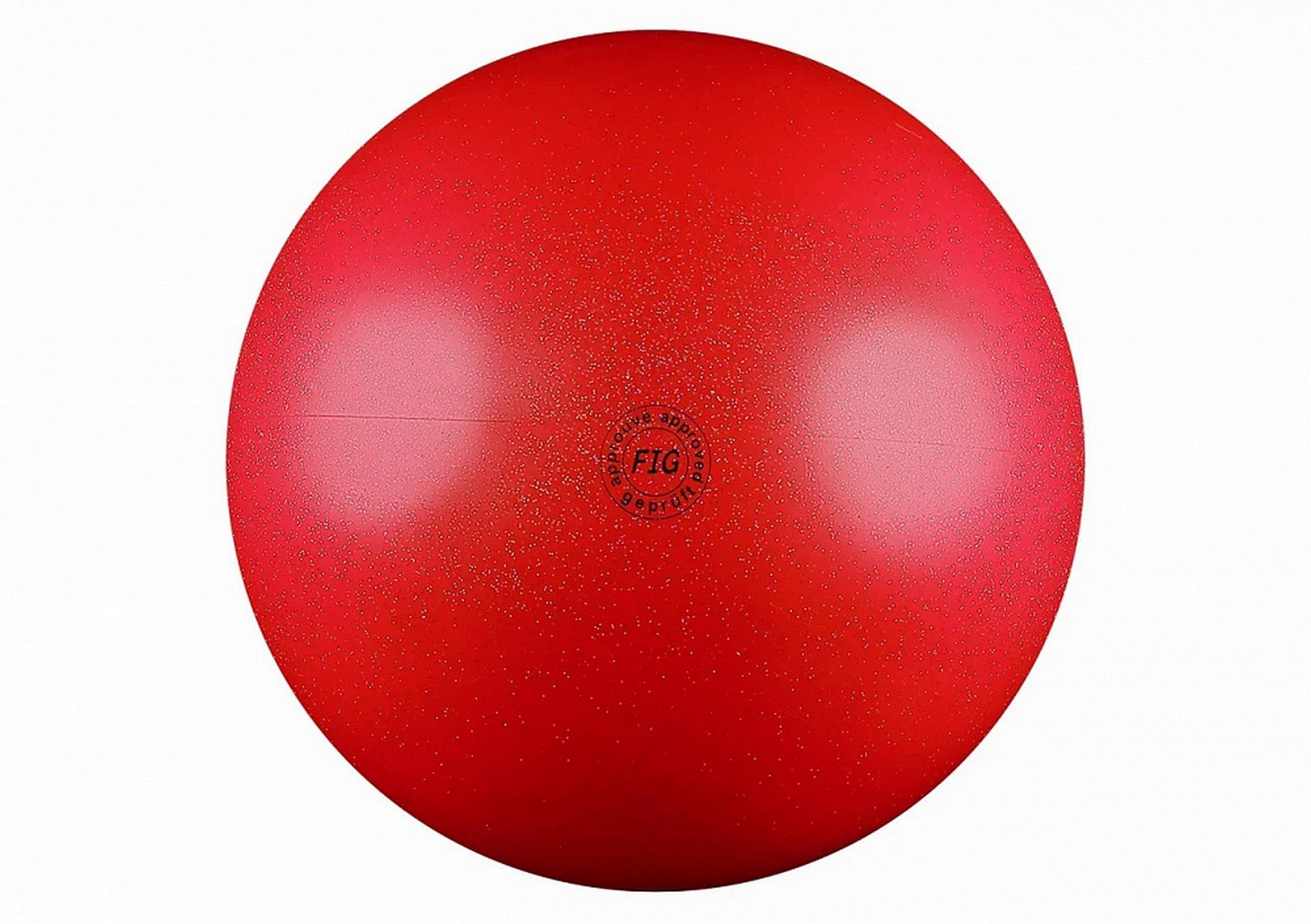 фото Мяч для художественной гимнастики d19см alpha caprice нужный спорт fig, металлик с блестками ab2801в красный