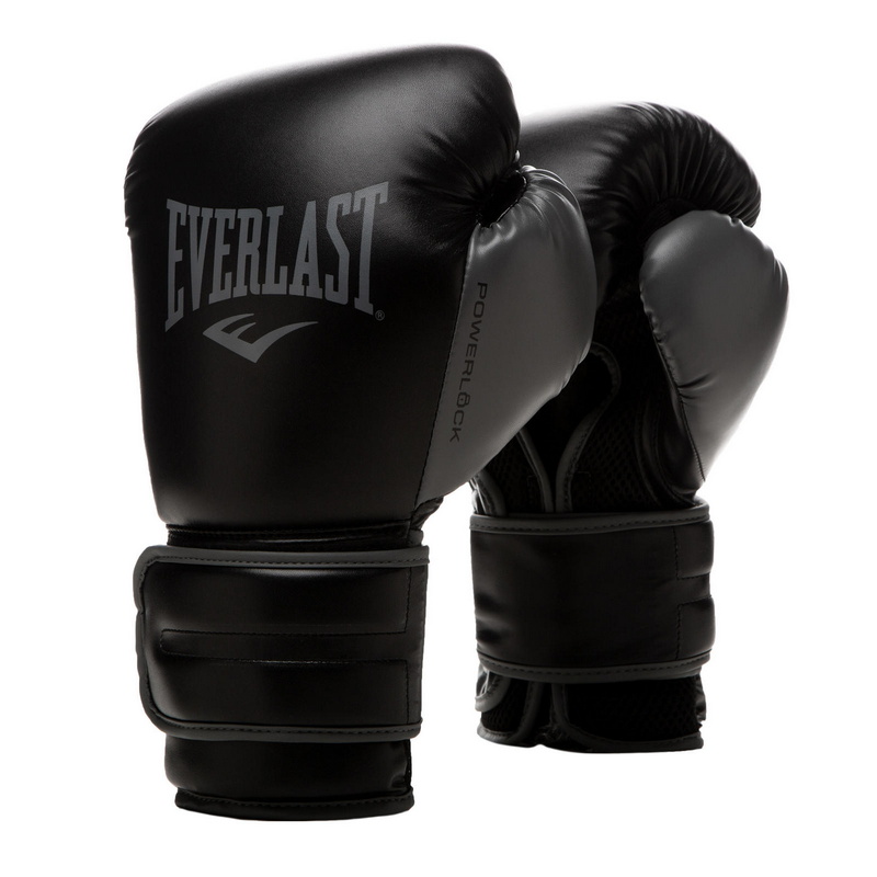 фото Боксерские перчатки тренировочные everlast powerlock pu 2 8oz черн. p00002282