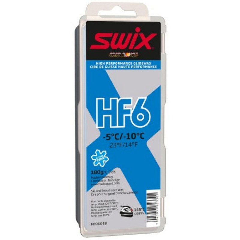 фото Парафин высокофтористый swix hf6x blue (-5°с -10°с) 180 г hf06x-18