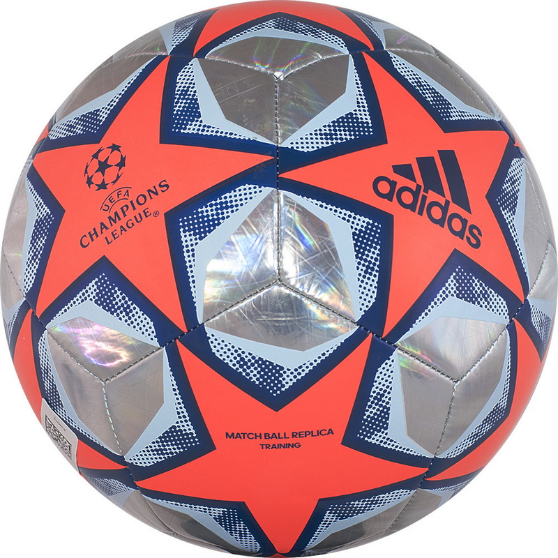 фото Мяч футбольный adidas finale 20 training foil fs0261 р.4 оранжево-серебристо-синий