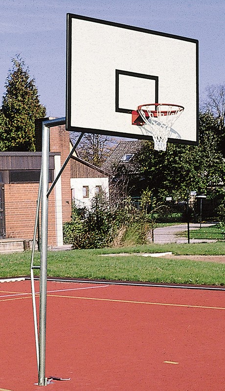 фото Стойка баскетбольная алюминиевая стационарная glav 01.111-2000 вынос 200 см