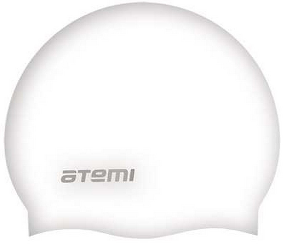 фото Шапочка для плавания atemi sc308 силикон, белый
