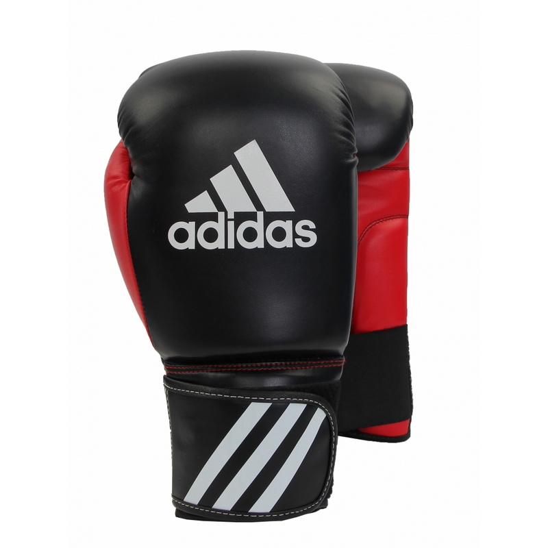 фото Боксерские перчатки adidas response 10 oz черный/красный