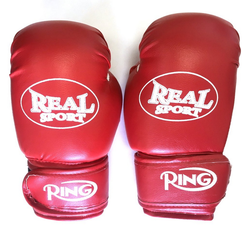 фото Боксерские перчатки real sport красный 10 oz