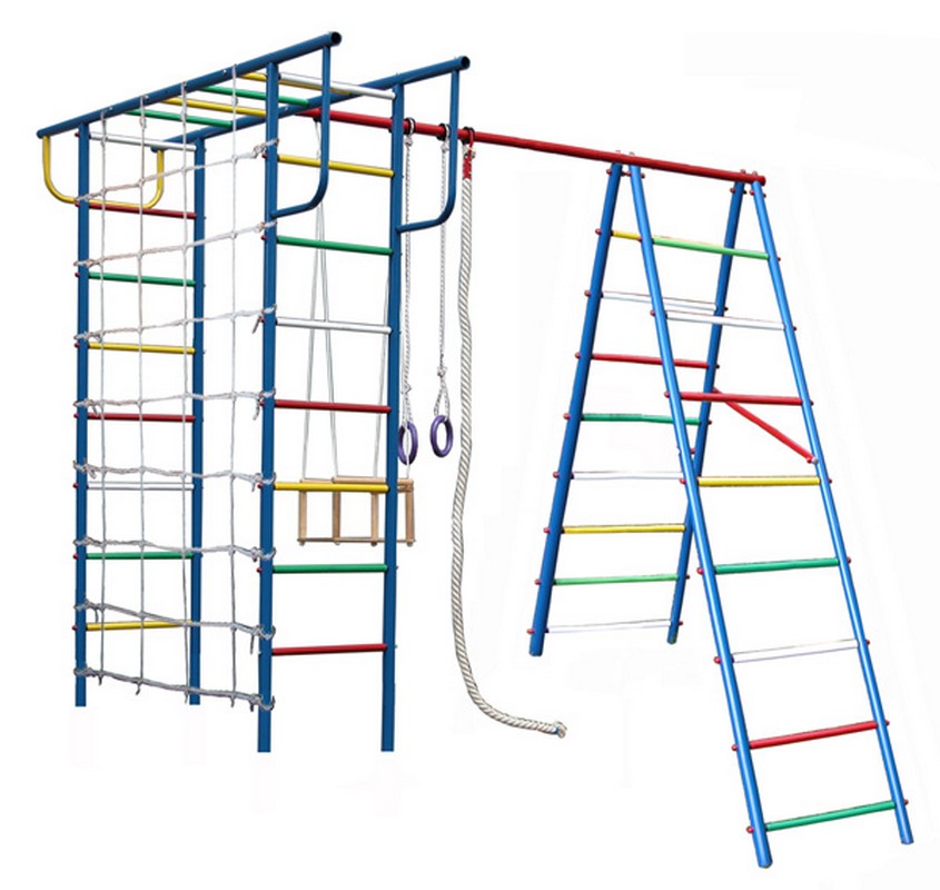 фото Детский спортивный комплекс вертикаль а+п дачный с канатной сеткой